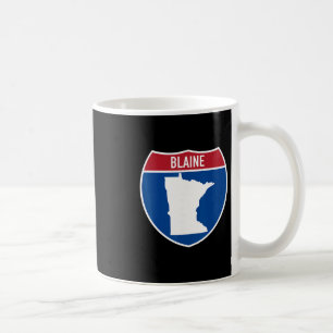 Mug Carte de Blaine Minnesota Autoroute Panneau Interé