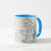MUG CARTE DE BOSTON-CONCORD, 1775 (Devant droit)