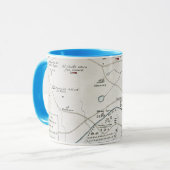 MUG CARTE DE BOSTON-CONCORD, 1775 (Devant gauche)