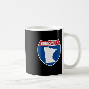 Mug Carte de Burnsville Minnesota Autoroute Panneau In