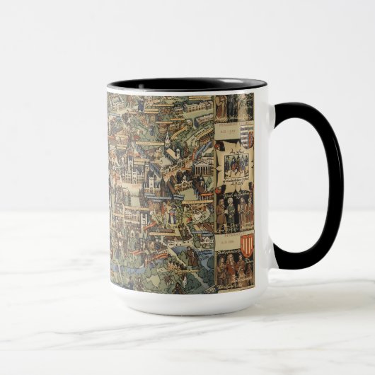 Mug Carte de Cambridge, Angleterre (Droite)