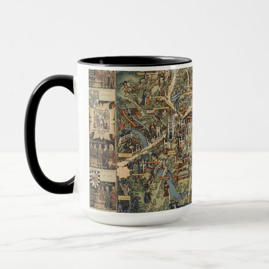 Mug Carte de Cambridge, Angleterre (Gauche)