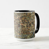 Mug Carte de Cambridge, Angleterre (Devant droit)
