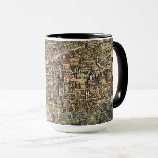 Mug Carte de Cambridge, Angleterre (Devant droit)