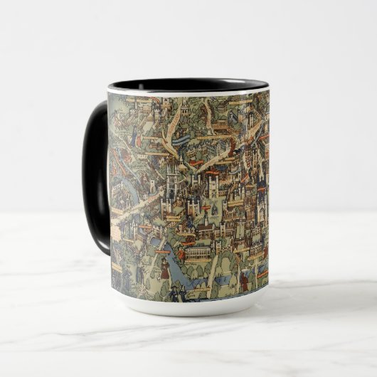 Mug Carte de Cambridge, Angleterre (Devant gauche)