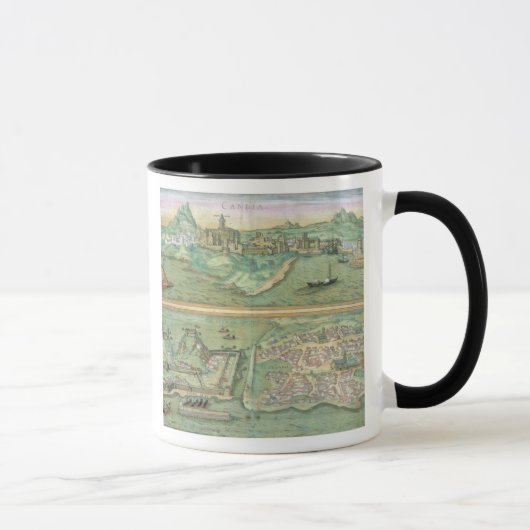 Mug Carte de Candia et de Corfou, de 'Civitates Orbis (Droite)