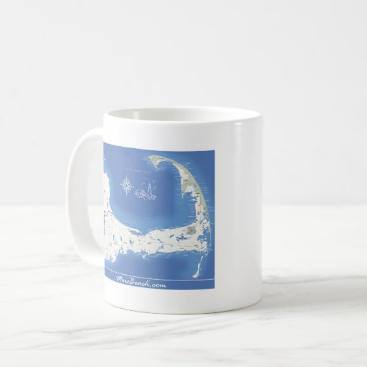 Mug Carte de Cape Cod (Devant gauche)