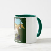 Mug carte de chemin de fer du Yorkshire impression de (Devant droit)