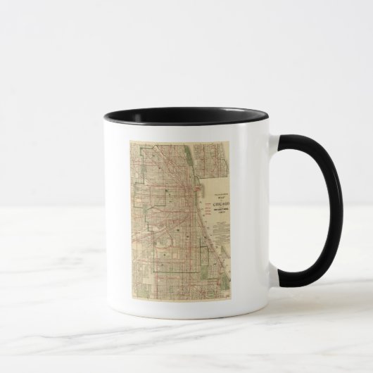 Mug Carte de Chicago par Blanchard (Droite)