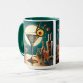Mug Carte de circuit futuriste atomique Martini (Devant gauche)