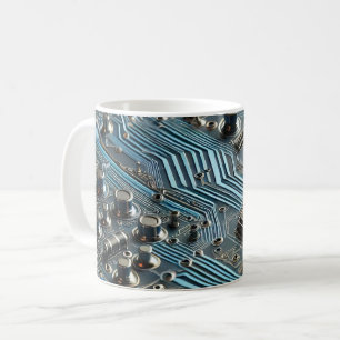 Mug Carte de circuit imprimé bleue