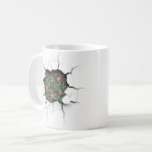 Mug Carte de circuit mural fissurée (Devant gauche)