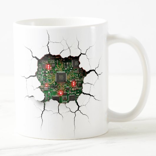Mug Carte de circuit mural fissurée
