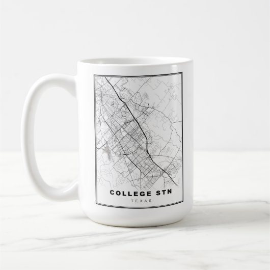 Mug Carte de College Station (Gauche)
