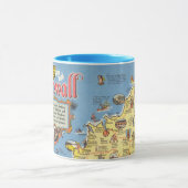 Mug Carte de Cornwall, Angleterre (Centre)