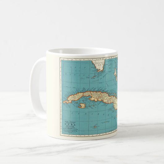 Mug Carte de Cuba (Devant gauche)