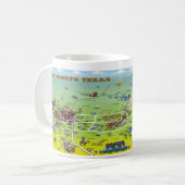 Mug Carte de Dallas Fort Worth (Devant gauche)