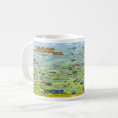 Mug Carte de dessin de pays TX Hill (Devant gauche)