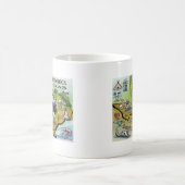 Mug Carte de dessin de Round Rock Texas (Centre)
