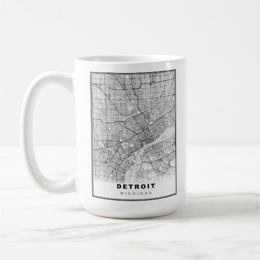 Mug Carte de Détroit (Gauche)
