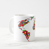 Mug Carte de drapeau (Devant gauche)
