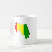 Mug Carte de drapeau de Guinée (Devant gauche)