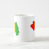 Mug Carte de drapeau de Guinée (Centre)