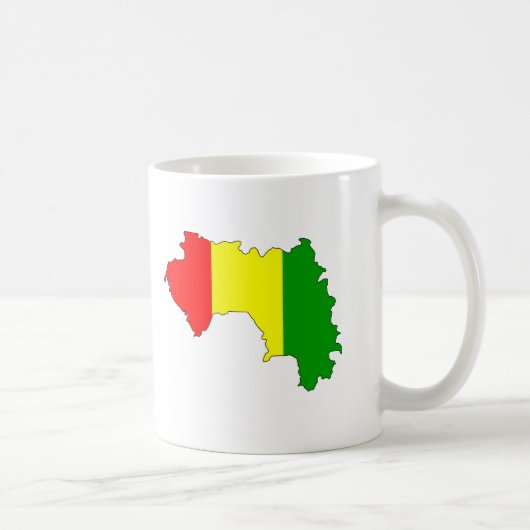 Mug Carte de drapeau de Guinée (Droite)