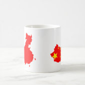 Mug Carte de drapeau de la Chine (Centre)