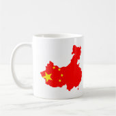 Mug Carte de drapeau de la Chine (Gauche)