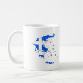 Mug Carte de drapeau de la Grèce (Gauche)