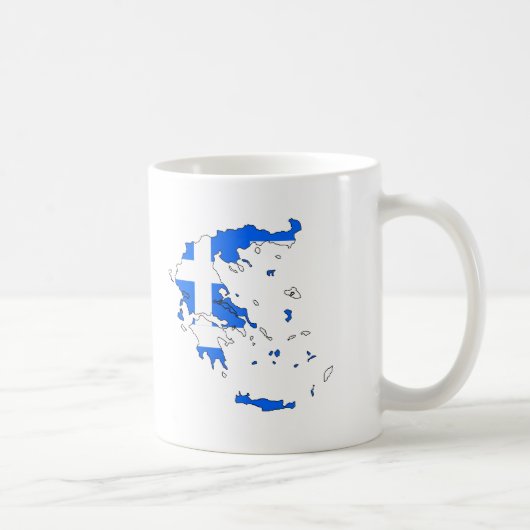 Mug Carte de drapeau de la Grèce (Droite)