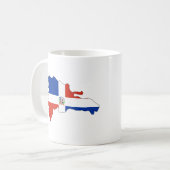 Mug Carte de drapeau de la République Dominicaine (Devant gauche)