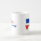 Mug Carte de drapeau de la République Dominicaine (Centre)