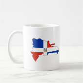 Mug Carte de drapeau de la République Dominicaine (Gauche)