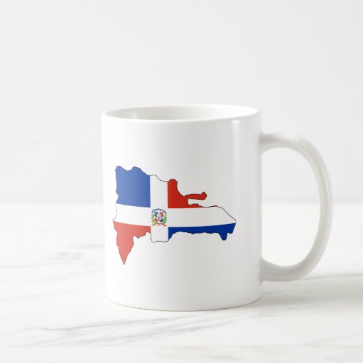Mug Carte de drapeau de la République Dominicaine (Droite)