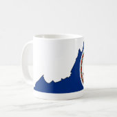 Mug Carte de drapeau de la Virginie (Devant gauche)