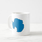 Mug Carte de drapeau de l'Antarctique (Devant gauche)