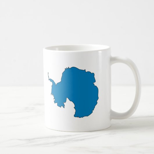 Mug Carte de drapeau de l'Antarctique (Droite)