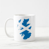 Mug Carte de drapeau de l'Ecosse normale (Gauche)
