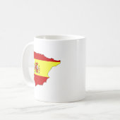 Mug Carte de drapeau de l'Espagne normale (Devant gauche)