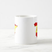 Mug Carte de drapeau de l'Espagne normale (Centre)