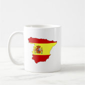Mug Carte de drapeau de l'Espagne normale (Gauche)