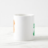 Mug Carte de drapeau de l'Irlande (Centre)