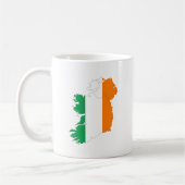 Mug Carte de drapeau de l'Irlande (Gauche)