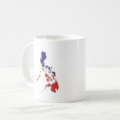 Mug Carte de drapeau de Philippines (Devant gauche)