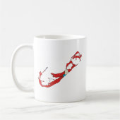 Mug Carte de drapeau des Bermudes normale (Gauche)