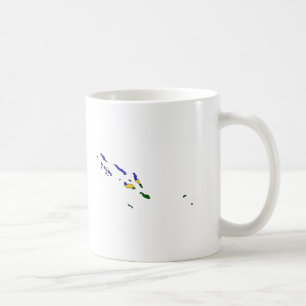 Mug Carte de drapeau d'îles Salomon