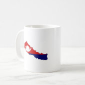 Mug Carte de drapeau du Népal (Devant gauche)