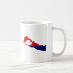 Mug Carte de drapeau du Népal